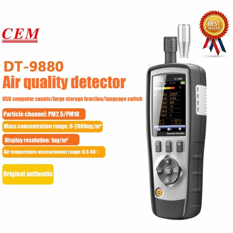 CEM DT-9880 DT-9881 DT-9880M DT-9881M DT-9883M Air Quality Detector Particle Count PM2.5 Dust Particle Counter Particle Detector CEM DT-9880 DT-9881 DT-9880M DT-9881M DT-9883M Air Quality Detector Particle Count PM2.5 Dust Particle Counter Particle Detector